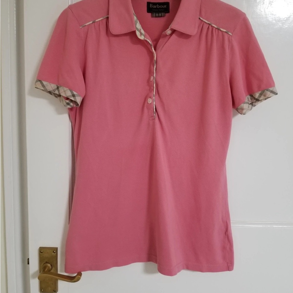Barbour Pink Short Sleeve Polo